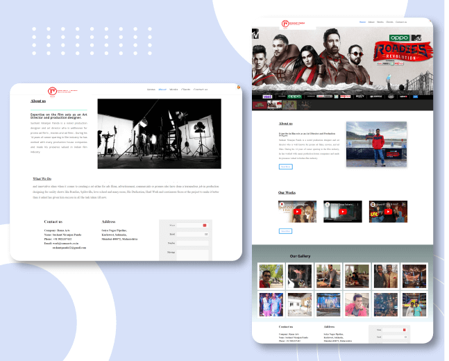 ramaarts.co.in - Website design and development 